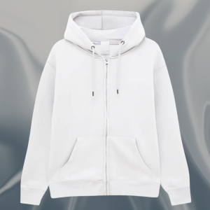 Ζακέτα με κουκούλα σε χρώμα WHITE